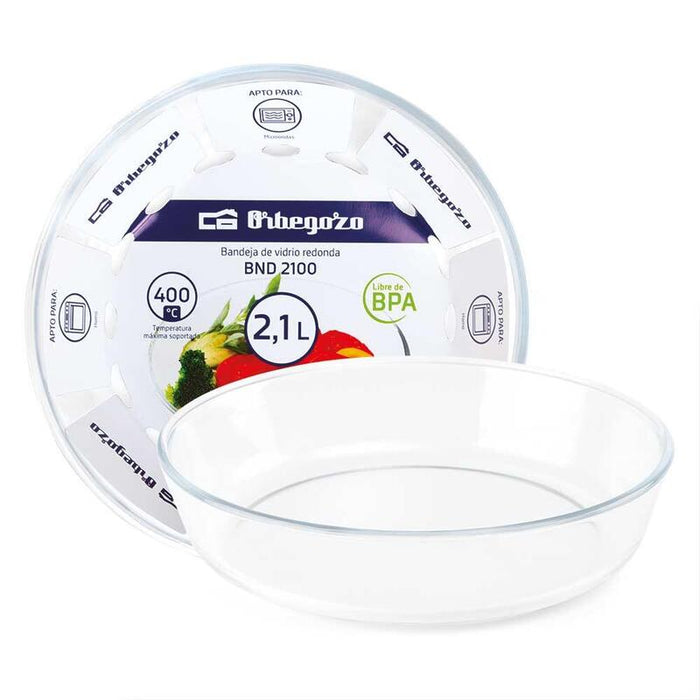 Pack De 4 Unidades Orbegozo Serie Bnd Bandejas De Vidrio - Versatilidad Y Resistencia En Tu Cocina Dos Tamaños Para