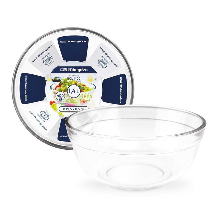 Pack De 4 Unidades Orbegozo Serie Bol Juego De Boles De Vidrio Ultrarresistentes - Versatiles Y Duraderos - Capacidad