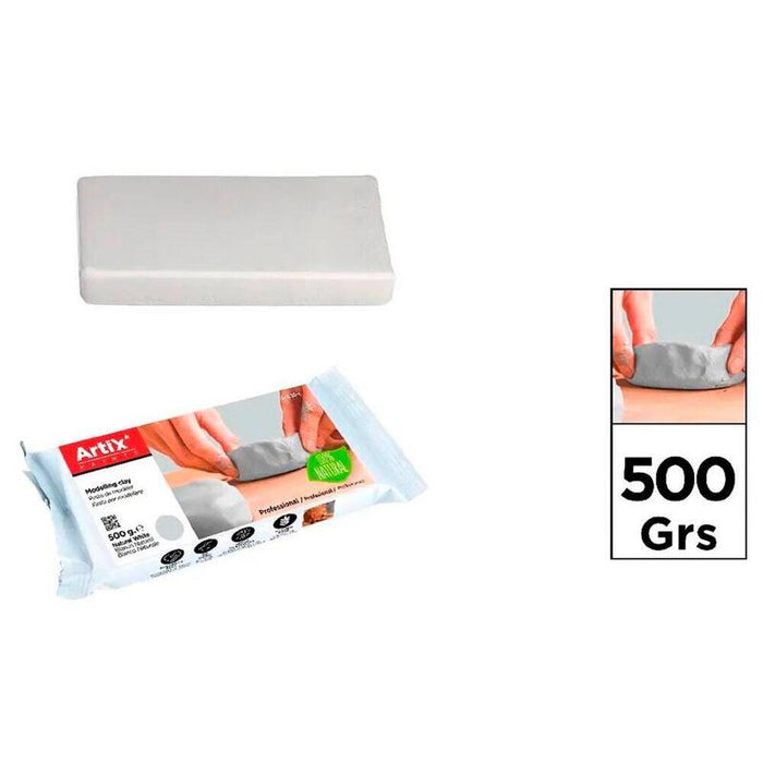 Pack De 4 Unidades - Pasta De Modelar Endurecible, Sin Gluten, 500 G, Blanco