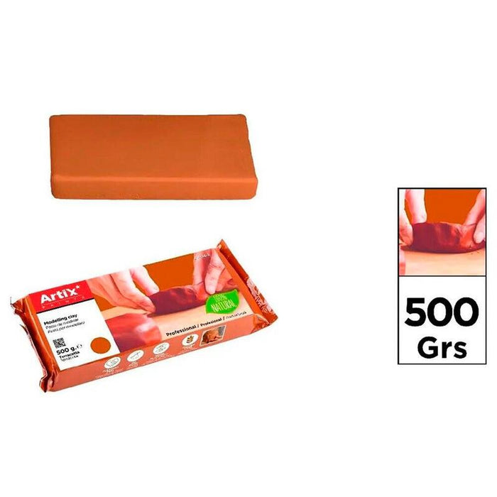 Pack De 4 Unidades - Pasta De Modelar Endurecible, Sin Gluten, 500 G, Terracota