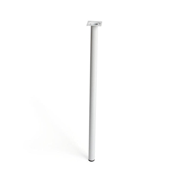 Pack De 4 Unidades - Pata Cilíndrica De Acero En Color Blanco Mod.401g. Medidas Ø3x70cm 2-401g.700.01 Rei