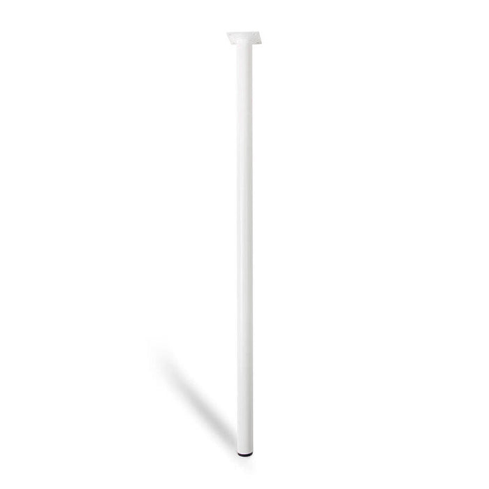 Pack De 4 Unidades - Pata Cilíndrica De Acero En Color Blanco Mod.401g. Medidas Ø3x80cm 2-401g.800.01 Rei