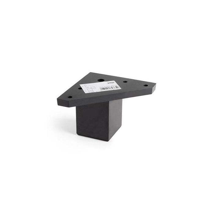 Pack De 4 Unidades - Pata Esquinera Cuadrada De Abs En Color Negro Mod.972. Dimensiones 4,2x4,2x6cm Rei