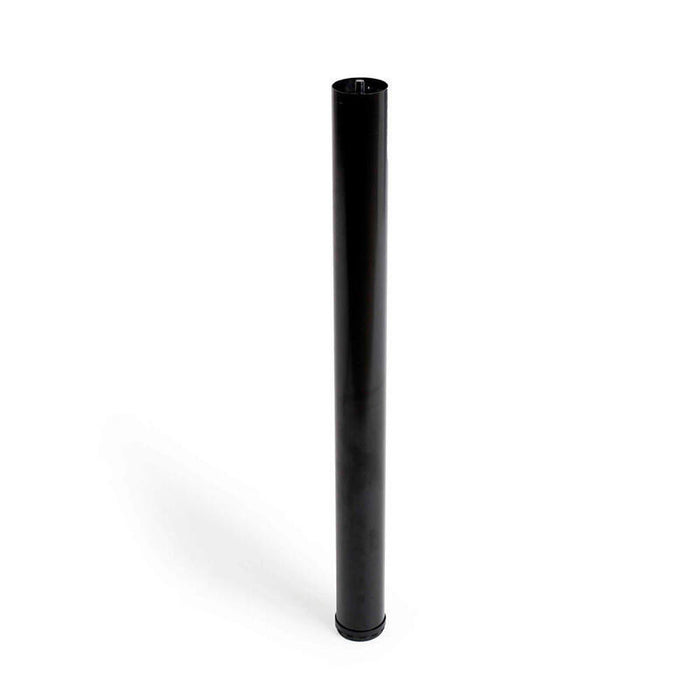 Pack De 4 Unidades - Pata Regulable Cilíndrica De Acero En Color Negro Mod.406g. Altura 71cm Rei