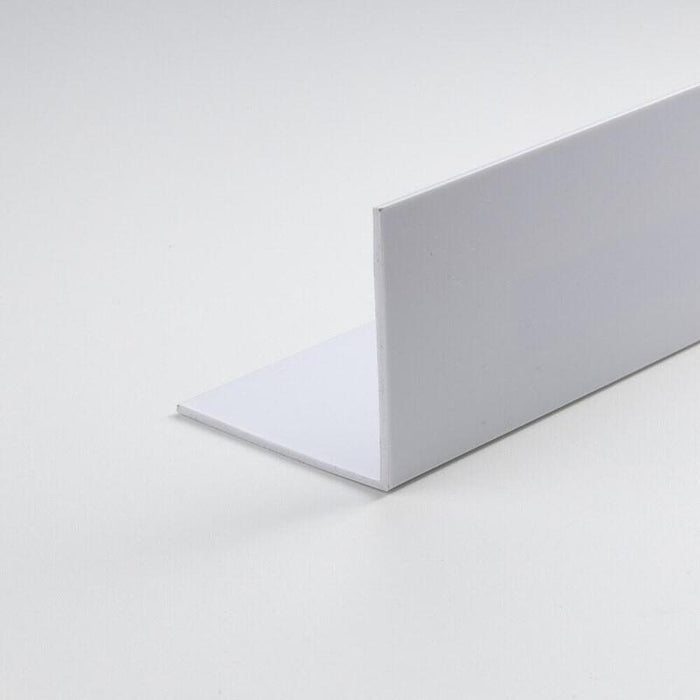Pack De 4 Unidades - Perfil Bricolaje Ángulo Pvc Blanco Satinado 2000 X 20 X 20 Mm