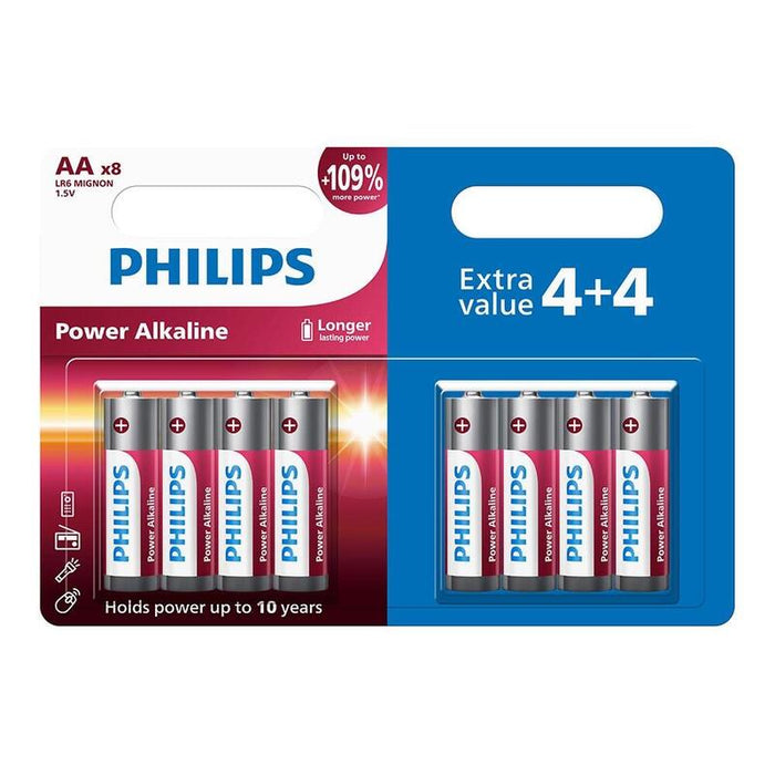 Pack De 4 Unidades - Pila Power Alcalina Aa - Lr06 1,5v Ø14,5 X 50,5 Mm, Blíster 8 (4+4) Uds