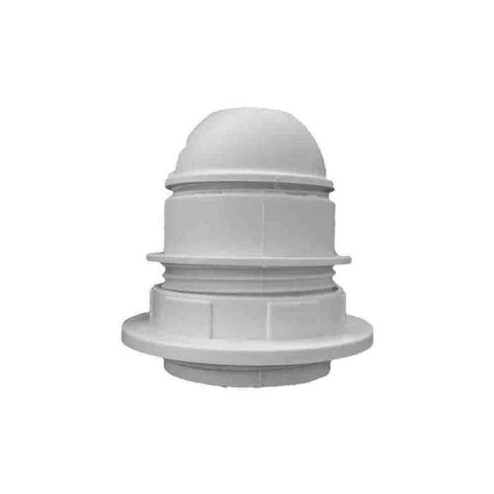 Pack De 4 Unidades - Portalamparas Semiroscado Blanco E-27 + Arandela (Retractilado)