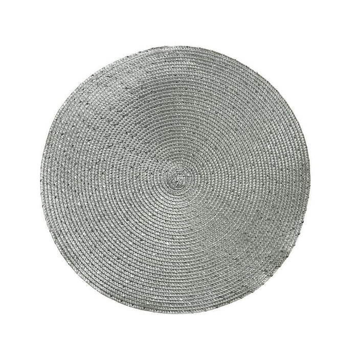 Pack De 4 Unidades - Salvamantel Color Plata Redondo, Ø38x0,2cm. Basics