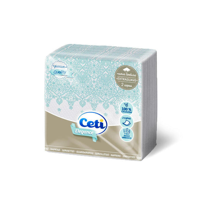 Pack De 4 Unidades - Servilleta Elegance 50 Unidades, Medida 33 X 33 Cm, 2 Capas