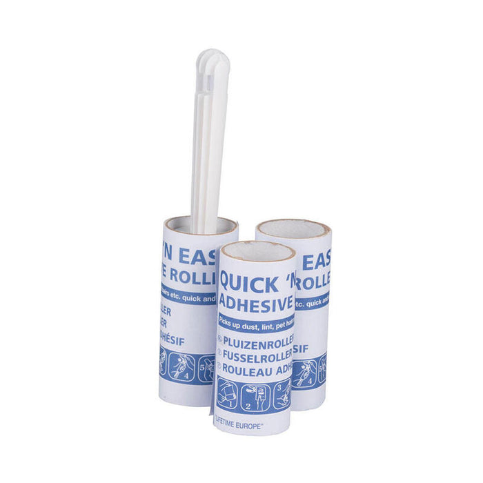 Pack De 4 Unidades - Set Rodillo Quitapelusas Adhesivo Lifetime