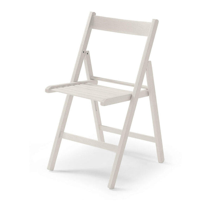 Pack De 4 Unidades - Silla Plegable De Madera Blanco Crudo 79x42,5x47,5cm
