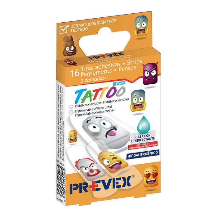 Pack De 4 Unidades - Tiras Adhesivas Infantiles Efecto Tattoo 16 Uds