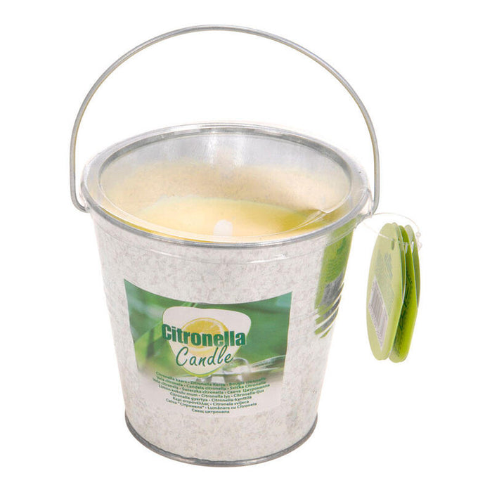 Pack De 4 Unidades - Vela Citronela Con Recipiente Metálico 160 G Ø10 Cm