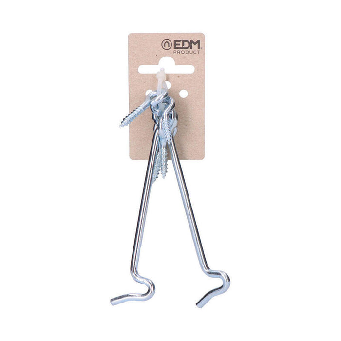Pack De 5 Unidades - 2 Aldabillas Doble Hembrilla 125 Mm Zinc