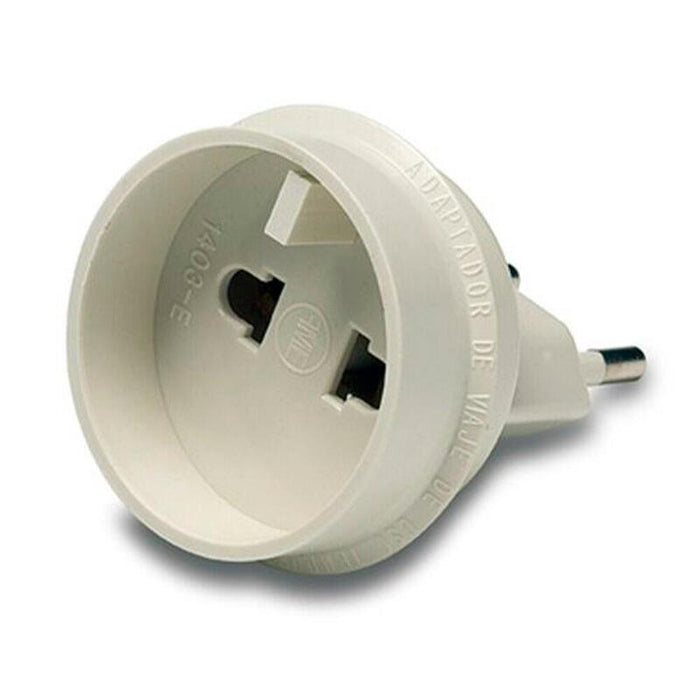 Pack De 5 Unidades - Adaptador De Viaje Europeo - Universal, 10a 250 V, Blanco