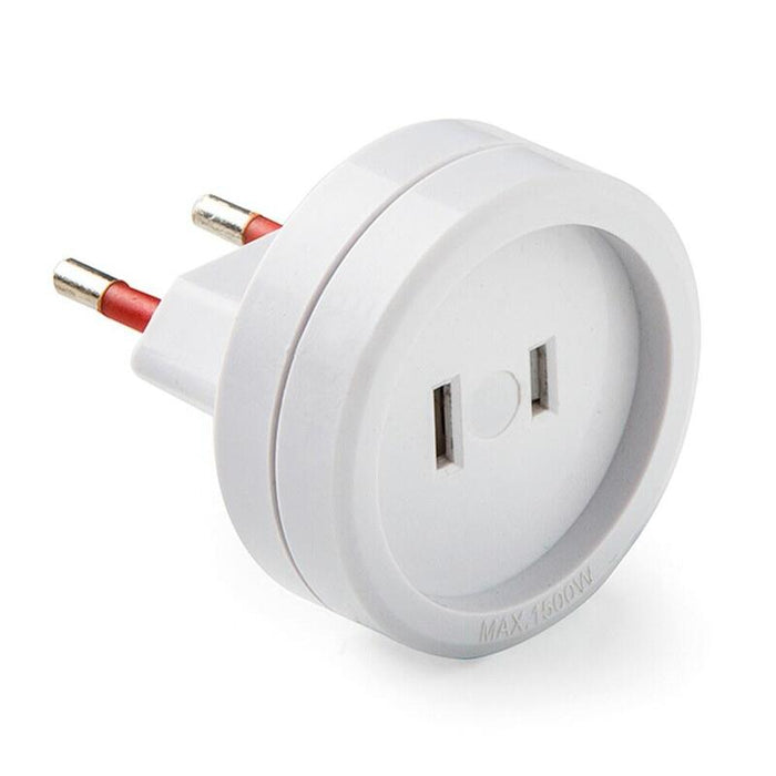 Pack De 5 Unidades - Adaptador Europeo - Americano, 6a 250 V, Blanco
