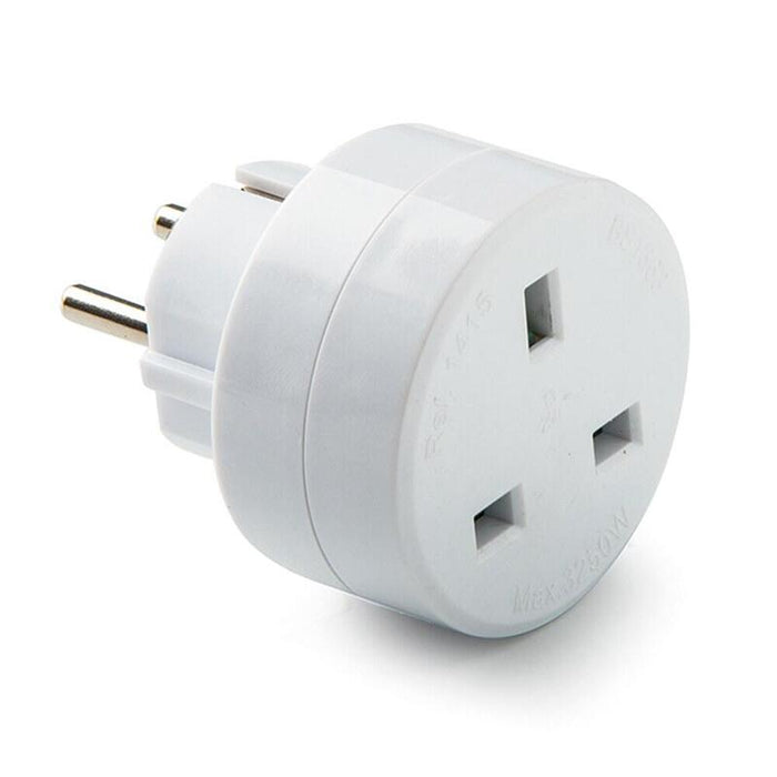 Pack De 5 Unidades - Adaptador Europeo - Inglés, 13-16a 250 V, Blanco