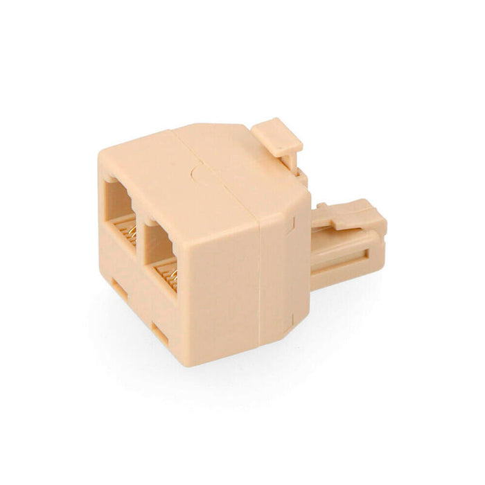 Pack De 5 Unidades - Adaptador Telefono Salida Doble 4 Vias