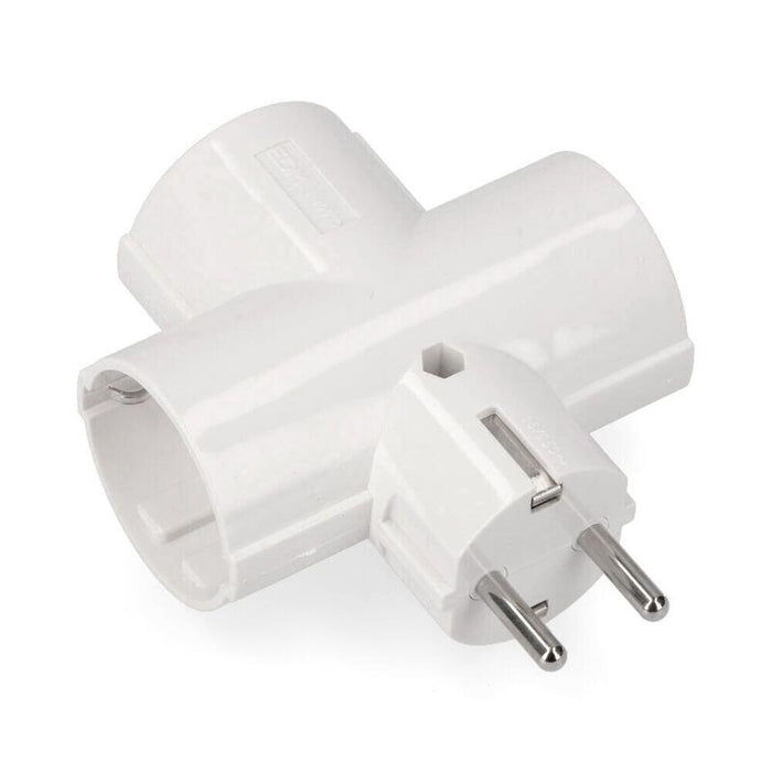Pack De 5 Unidades - Adaptador Triple 2p+T, 16 A 250 V~, Blanco, Retractilado