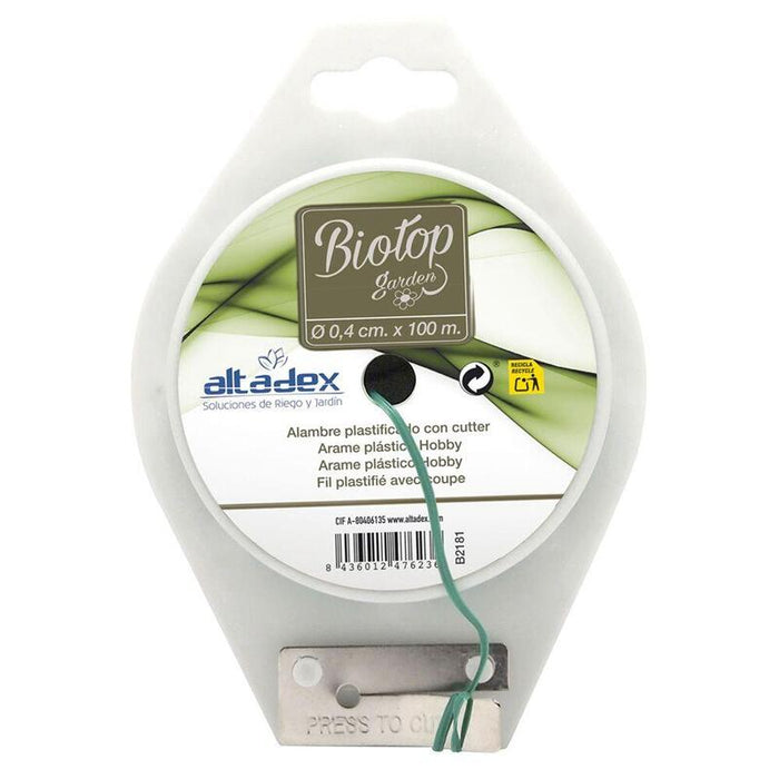 Pack De 5 Unidades - Alambre Plastificado Verde, Ø2 Mm X 100 M