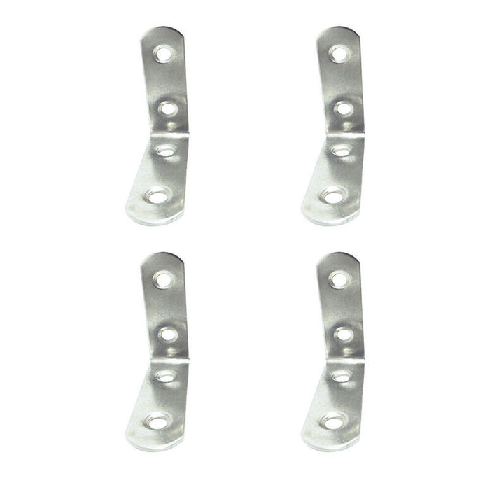 Pack De 5 Unidades - Ángulo Refuerzo An24, Acero Inoxidable, 50 X 50 X 16 Mm. 4 Unidades