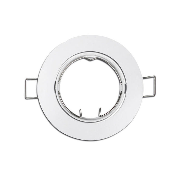 Pack De 5 Unidades - Aro Halogeno Metálico. Oscilante. Color Blanco. Ø8,4cm