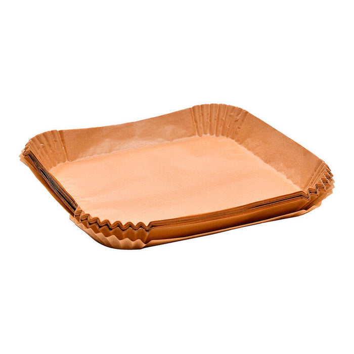 Pack De 5 Unidades - Bandeja De Papel Cuadrada Para Freidora De Aire Foodies Mp, 26 X 26 Cm, 50 Uds
