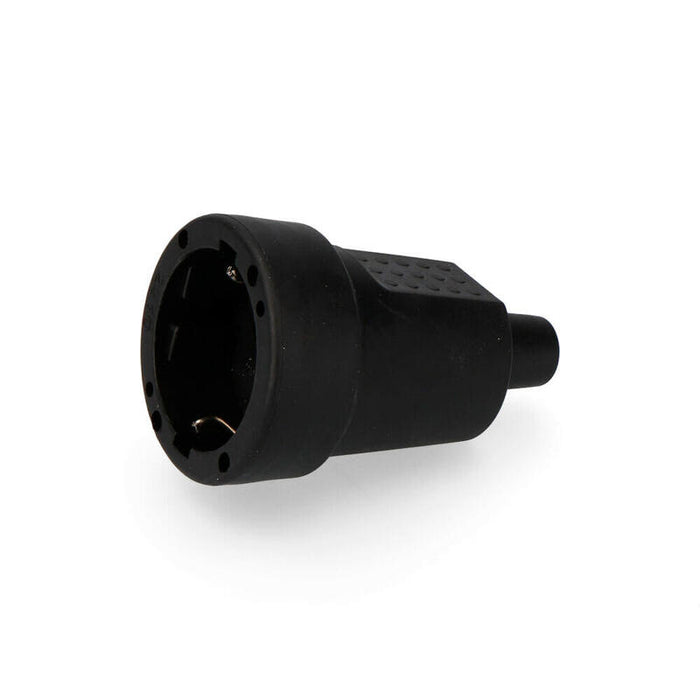 Pack De 5 Unidades - Base Aerea De Goma 10/16a 250v T/Tl Ip44 4,8mm Negra (Retractilada) Edm
