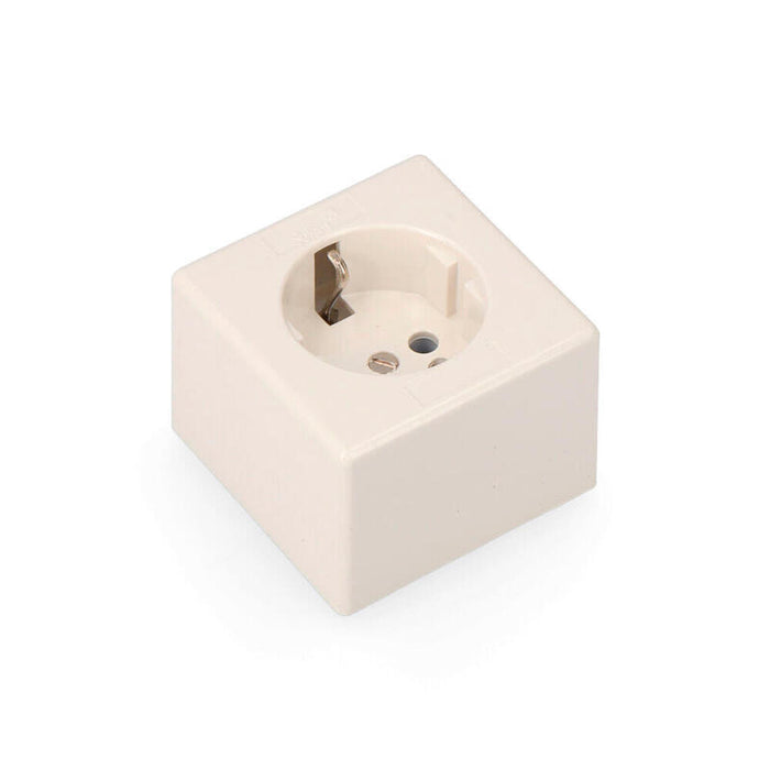 Pack De 5 Unidades - Base De Superficie T/Tl Tipo F 4,8 Mm 10/16 A Cuadrada Blanca, Envasada