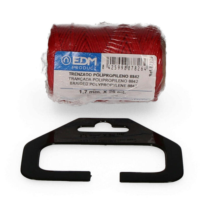 Pack De 5 Unidades - Bobina Trenzada Polipropileno 8842 25m Rojo Edm