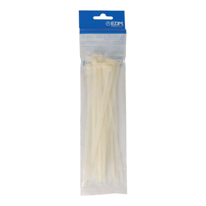 Pack De 5 Unidades - Bridas Natural 200x4,8mm Nylon Alta Calidad (Blister 25 Unid.) Edm