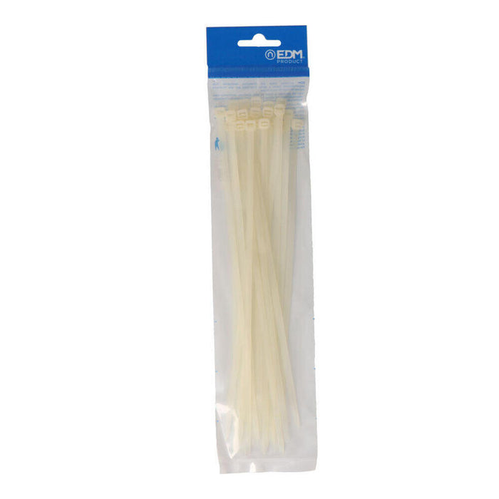 Pack De 5 Unidades - Bridas Natural 250x4,8mm Nylon Alta Calidad (Blister 25 Unid.) Edm