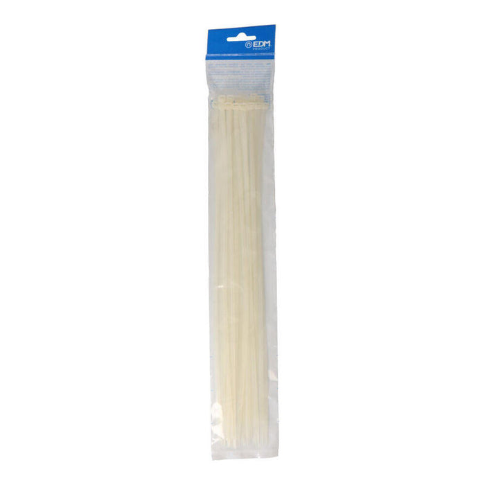 Pack De 5 Unidades - Bridas Natural 380x4,8mm Nylon Alta Calidad (Blister 25 Unid.) Edm