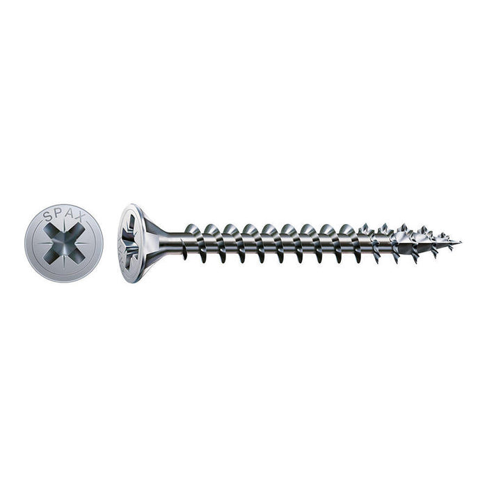 Pack De 5 Unidades - Caja 25 Unid. Tornillo Madera Cabeza Plana Wirox 3,5x20mm Spax