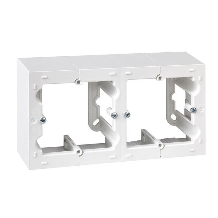Pack De 5 Unidades - Caja De Superficie Doble Blanco
