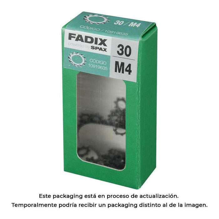 Pack De 5 Unidades - Caja S 30 Unid. Arandela Dentada M 4 Fadix