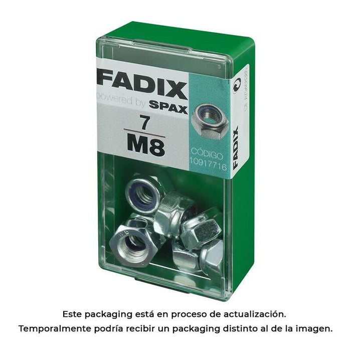 Pack De 5 Unidades - Caja S 7 Unid. Tuerca Con Autofreno Cinc M 8 Fadix