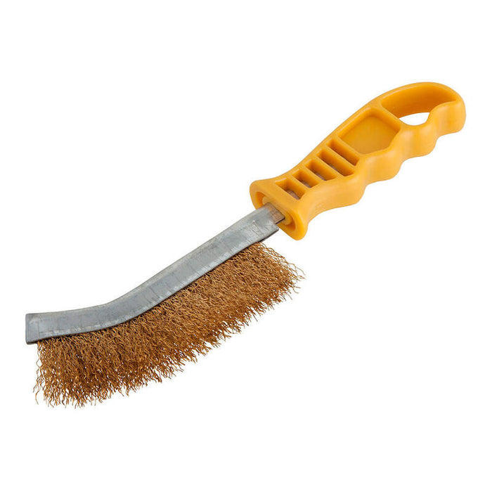 Pack De 5 Unidades - Cepillo Metálico De Mano, Latón, Con Mango De Plástico, 265 Mm