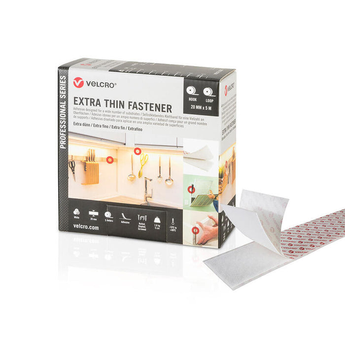 Pack De 5 Unidades - Cinta Adhesiva Extrafina, Blanca, 20mm X 5m
