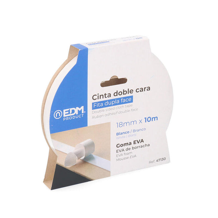 Pack De 5 Unidades - Cinta Doble Cara Blanco 18 Mm X 10 M