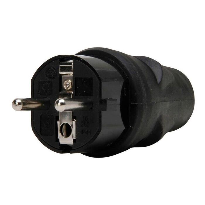 Pack De 5 Unidades - Clavija 2p+T 16a 250 V, Ip20, Negra, Máx. 3 X 1,5 Mm²