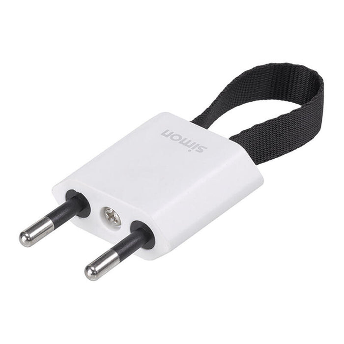 Pack De 5 Unidades - Clavija 2p+Tt Schuko Salida Frontal Y Lateral 10 A 250 V~ Facil Extracción Blanca