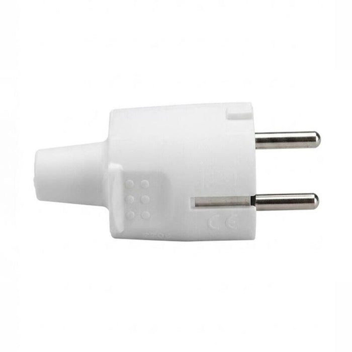 Pack De 5 Unidades - Clavija De Goma, Schuko 2p+T, 16a 250v~, Salida Recta, Blanca