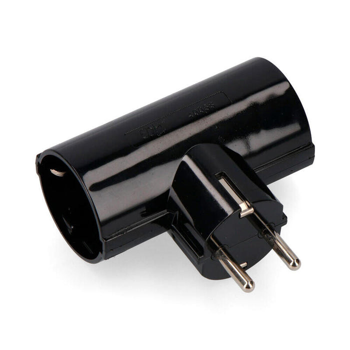 Pack De 5 Unidades - Clavija Doble De Baquelita T/Tl Tipo F 4,8mm 16a 250v Máx 3680w Negra (Envasada)