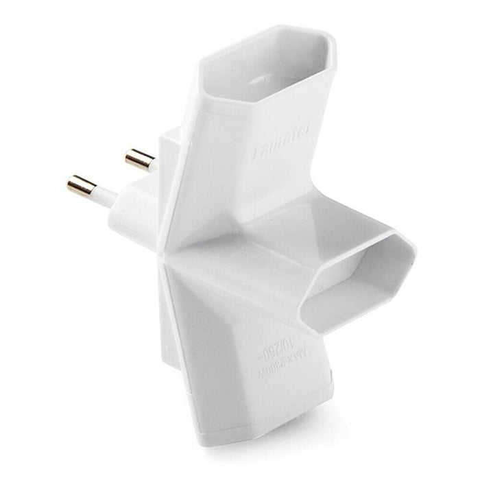 Pack De 5 Unidades - Clavija Triple Bipolar Y 10a 250 V 2300 W Espigas 4 Mm