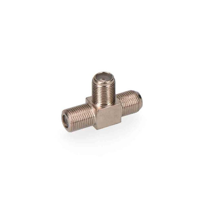 Pack De 5 Unidades - Conector Derivador "F" Forma "T" 3 Machos - Parabolicas Envasado Edm