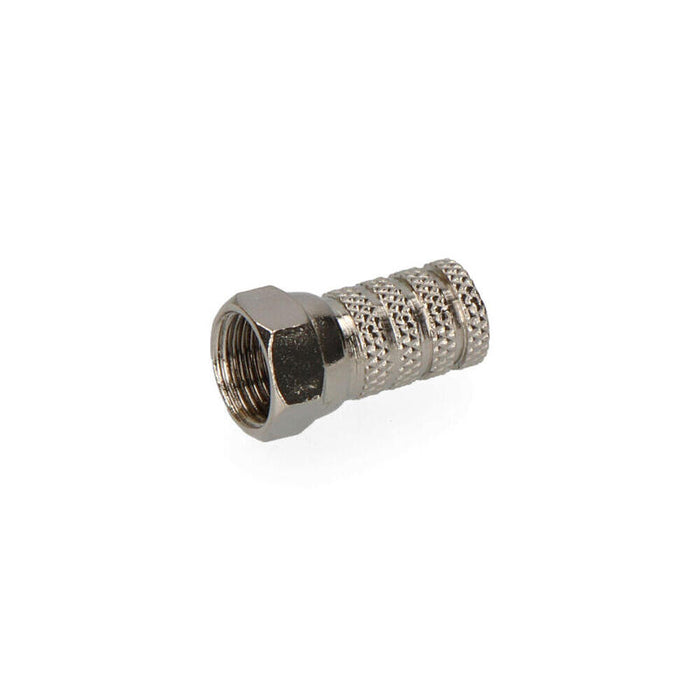 Pack De 5 Unidades - Conector "F" Macho Parabolica Metalico. Calidad Supra Envasado