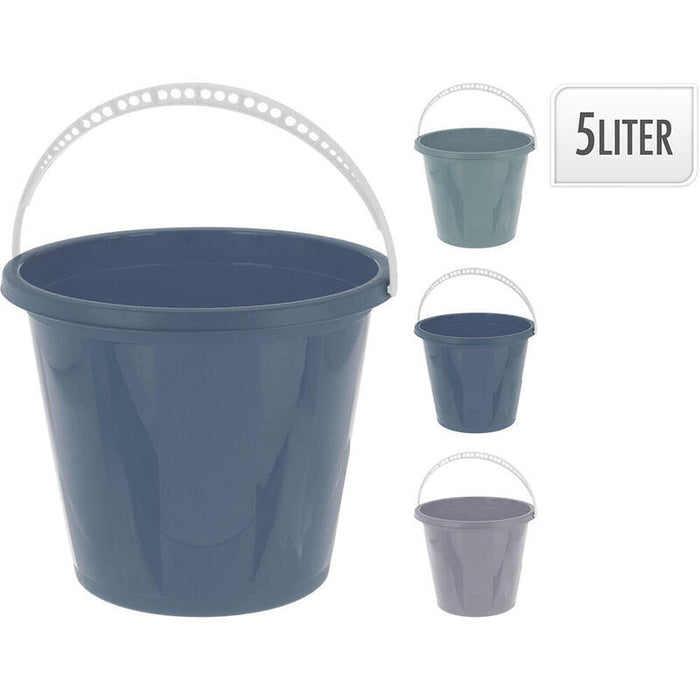 Pack De 5 Unidades - Cubo Redondo Aurora 5l Colores / Modelos Surtidos