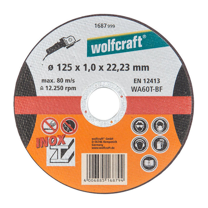 Pack De 5 Unidades - Disco Corte Precisión Acero Inoxidable Ø125 X 1,0 X 22,23 Mm