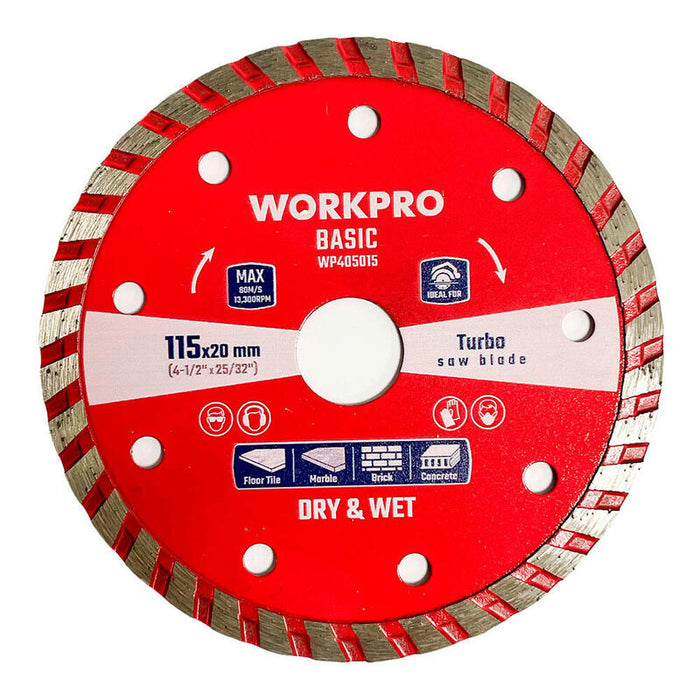 Pack De 5 Unidades - Disco Diamantado Continuo Turbo Basic, Ø115 X 20 Mm